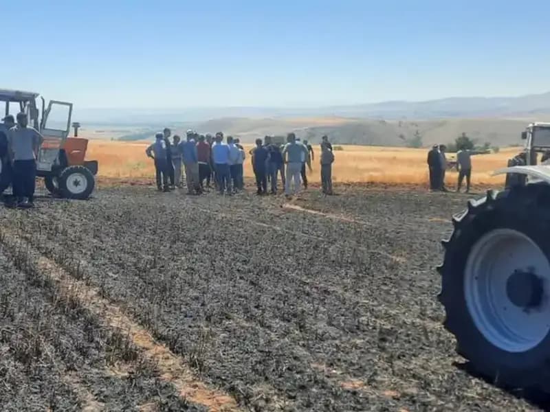 Yozgat’ta 100 Dönümlük Tarım Arazisi Alevlere Teslim Oldu