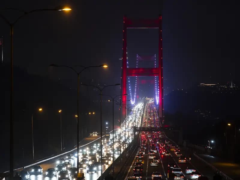İstanbul'da Bayram Trafiği Yoğunluğu Gece Yüzde 62'ye Ulaştı