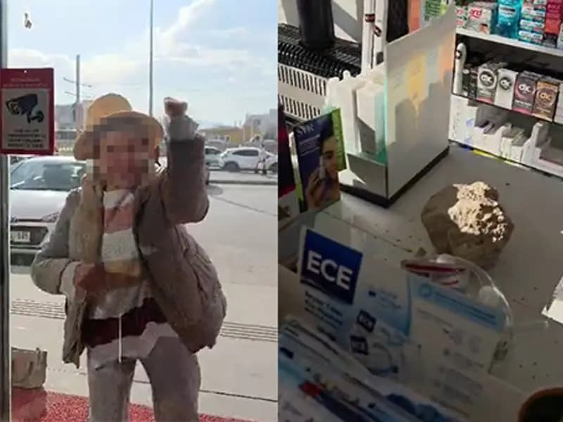 Kayseri'de Fark Ücreti Tartışması: Kadın Eczaneye Taşla Saldırdı