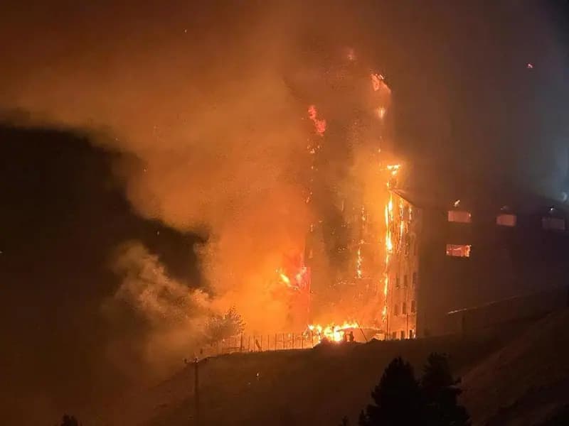 Kartalkaya Kayak Merkezi'nde Otel Yangını