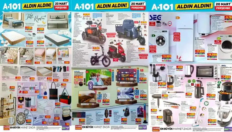 A101 Aktüel Kataloğu 20 Mart: Yatak, Halı ve Ayakkabılıklar Sizi Bekliyor!