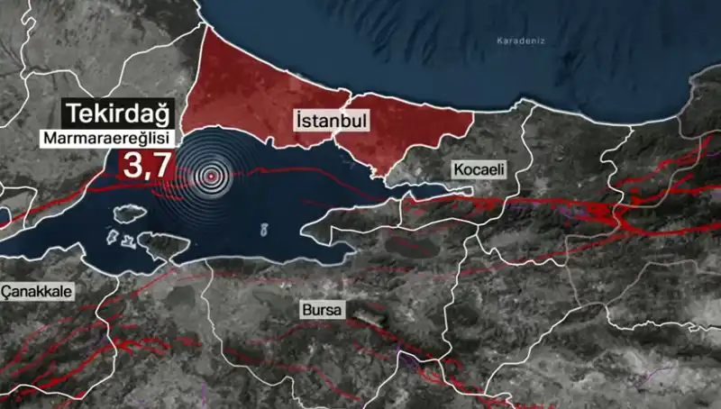 Marmara Denizi'nde Beklenmedik 3,7 Büyüklüğünde Deprem! Neler Oluyor?