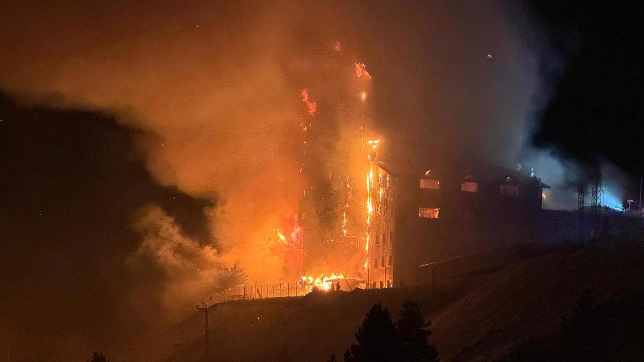 Kartalkaya Kayak Merkezi'nde Otelden Yangın: 10 Ölü, 32 Yaralı